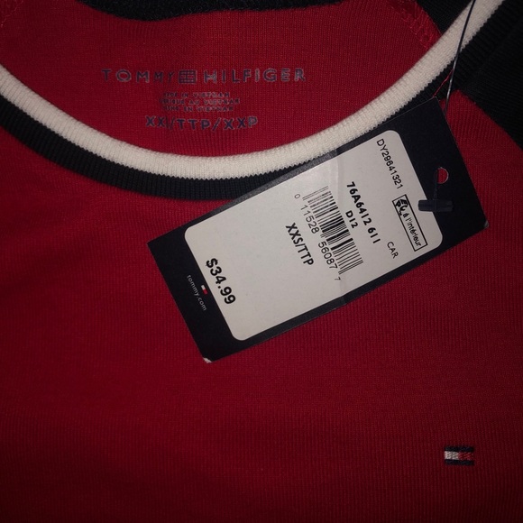 Tommy Hilfiger Cropped Baseball Tee - Picture 2 of 3